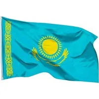 PHENO FLAGS Flagge Kasachstan Flagge - 90x150cm, Dekoration für Kasachstan-Fans, Hissfahne für Drinnen und Draußen