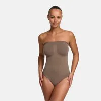 cfab (creamy fabrics) Shaping-Body Trägerloser Bodysuit Sculpting Shapewear mit Slip-Taupe-L (1-tlg)