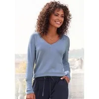Vivance V-Ausschnitt-Pullover in taillierter Form, weicher Strickpullover, Basic, klassisch