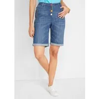 bonprix Bermudas aus Baumwolle, Polyester und Elasthan, regular fit, mit Stickerei