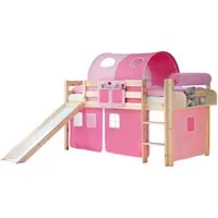 Ticaa Hochbett Rutschbett "Manuel" Kiefer Natur Classic
