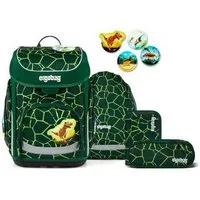 ergobag Schulranzen cubo Set (5-tlg., 5-teiliges Set), größenverstellbares Rückensystem