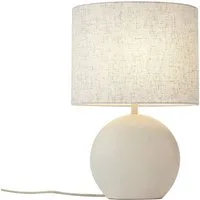 Qazqa Tischleuchte Timo, ohne Leuchtmittel, Warmweiß, QAZQA Tisch­leuchte, e27, Beige, Kunststoff, Japandi