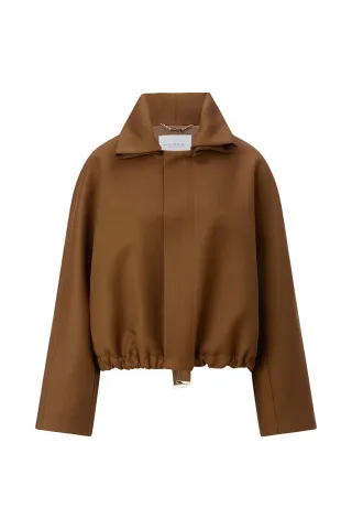 Rich & Royal - Oversize Blouson with Folded Over Collar hazel - Gr. - 36