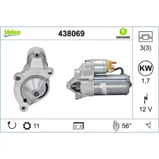 Valeo Anlasser 1,7 kW Citroen Fiat Hyundai Lancia Peugeot