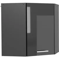 Vicco Eckhängeschrank R-Line, Anthrazit Hochglanz/Anthrazit, 57 cm (1-St)