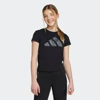 adidas Sportswear T-Shirt ADIDAS GIRLS ANIMAL BIG LOGO SINGLE JERSEY- FÜR KINDER UND TEENS mit Rundhalsausschnitt, ohne Verschluss, mit Animalprint