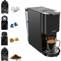 PRINCESS Kapselmaschine 249454, 4-in-1 Multi-Kapsel – 19 bar - Kaltbrühen