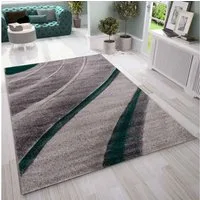 Vimoda Teppich Teppich Wohnzimmer Designer & Modern Wellen Motiv in 4 Farben, Rechteckig, Höhe: 10 mm, Teppich Wohnzimmer dicht Top Qualität auch für Schlafzimmer und Flur