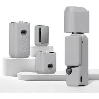 Wigento Für DJI OSMO Pocket 3 6-in-1 Silikon TPU Schutzset Cover Grau Zubehör Drohne
