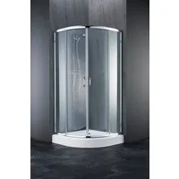 welltime Runddusche Summer, BxT: 80x80 cm, Einscheibensicherheitsglas, mit leichtgängigen Schiebetüren