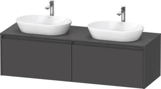 Duravit Ketho.2 Konsolenwaschtischunterbau wandhängend Graphit Matt 1600x550x459 mm - K24889B4949000 K24889B49490000
