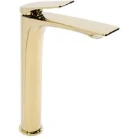 wohnwerk.idee Badarmatur Badarmatur Gold Schwarz, Modernes Design, Messing Waschbeckenarmatur