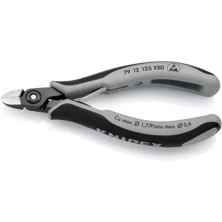 KNIPEX Präzisions-Elektronik-Seitenschneider ESD mit sehr kleiner Facette - 7912125ESD