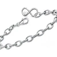 Goldene Hufeisen Bettelarmband Unendlichkeit Stabiles Damen Herren Armband Charm-Armband 925 Silber, Echtschmuck für Damen