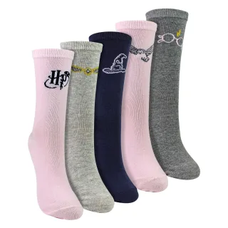 5 Paar Damen Baumwoll-Socken mit Harry Potter-Motiv - Bequeme Socken