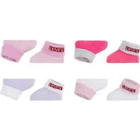 Levi's® Kids Socken 4PK Red Tab Bootie (8-Paar) im 8er-Pack, aus weicher Baumwollmischung, mit Elasthan-Anteil