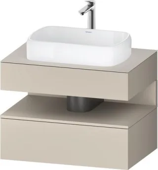 Duravit Qatego Konsolenwaschtischunterbau wandhängend Taupe Supermatt 800x550x600 mm - QA47300838300 QA4730083830000