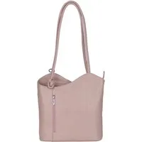 MIRROSI Umhängetasche aus Echtleder, Made in Italy, Schultertasche auch als Rucksack 2 in 1, Tragetasche (ca.28x30x8cm)