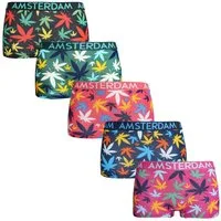 Rungassi Panty 5 x Damen Boxershorts Slips Panty Hot Pants Hipster Hanf 8033 (Set bestehend aus 5 Boxer-Shorts)