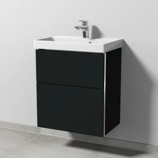Sanipa 3way Waschtischunterbau zu Villeroy & Boch Avento Waschtisch mit 2 Auszügen, Vulkan-Matt BP6201V
