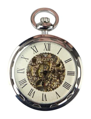 Silberne Taschenuhr Mechanisch Peaky Blinders Jäger Automatik