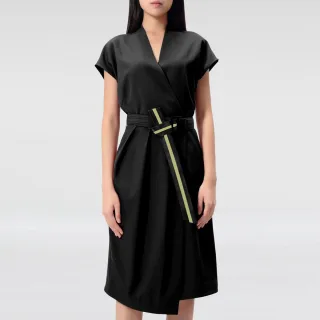 Cache-Coeur Kleid mit V-Ausschnitt