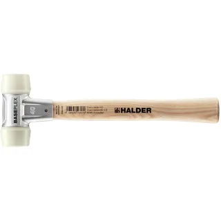 HALDER BASEPLEX - Schonhammer mit Zinkdruckguss - Gehäuse und Holzstiel, Nylon - 3908.040