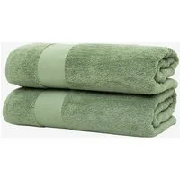 Wolkenfeld Duschtücher Premium Low-Twist Baumwolle 550 g/m² – 2 große Duschtücher, Frottier (Set, 2-St), 70×140 cm – weich, saugfähig und ideal für Bad & Wellness