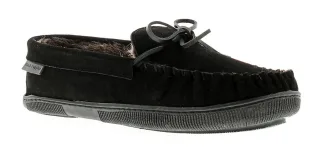 Herrenslipper aus echtem Wildleder mit kuscheligem Kunstpelzfutter und Socke mit flexiblem, strapazierfähigem Sol