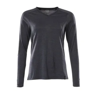 MASCOT Damen Langarmshirt Schwarzblau meliert L - 18091-810-010-LONE