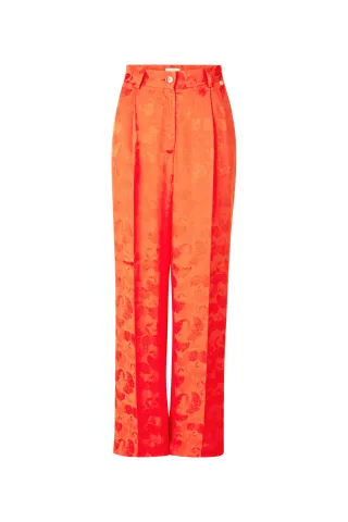 Rich & Royal - Jacquard pants cherry tomato - Gr. - 38