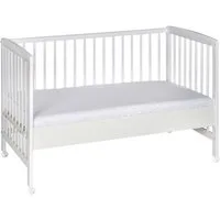 Schardt Beistellbett Micky weiß 60x120 cm mit Rollen, weiß, mit Rollen, stufenlos höhenverstellbar, 3 Schlupfstäbe