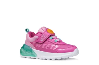 Geox Sneaker "Blinkschuh J ACTIVART ILLUMINUS" Halbschuh, Klettschuh, Blinkfunktion, Größenschablone zum Download