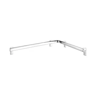 KEUCO AXESS Eck-Dusch-/Wannenhandlauf aus Metall, 85 x 65 cm, 35011018602 35011018602