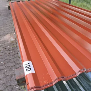 Trapezblech 20/138 | Dach | 2,50 m Länge | Kupferbraun ( RAL 8004 )