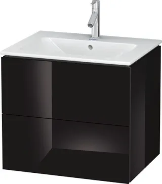 Duravit L-Cube Waschtischunterbau wandhängend Schwarz Hochglanz 620x481x550 mm - LC624004040 LC624004040