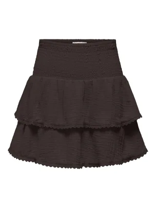 JDY - JDYTHEIS LIFE HW SMOCK SKIRT WVN DIA Chocolate Torte - Gr. - XS