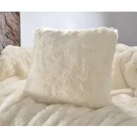 Wohnen und Accessoires GmbH & Co. KG Fellkissen Fellkissen (Kunstfell) "Kaninchen creme-weiß" Premium superfein, Felloptik