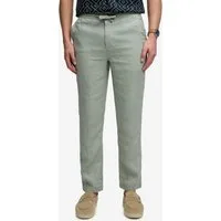 Superdry Leinenhose MERCHANT LINEN PANT aus Leinen, Regular Fit, mit Reißverschluss