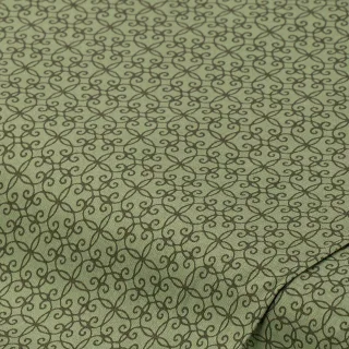 Baumwoll-Trachtenstoff "Ornamente", jägergrün