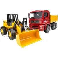 Bruder® Spielzeug-Kipper MAN TGA Kipp-LKW 40 cm mit Gelenkradlader FR130 40c (02752), Made in Europe