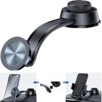 OYLCDI Smartphone-Halterung 2 in1 Magnetische Handyhalterung Auto,MagSafe-kompatibel, (Magnet & Klemmhalterung, Memory-Metall Schwanenhals, Vibrationsfrei,1,8 kg Haltekraft)