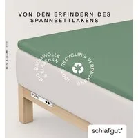 Schlafgut Spannbettlaken PURE TOPPER Bio-Baumwolle mit Elasthan 170 g/m² für Topper bis 10 cm, Jersey-Elasthan, Gummizug: rundum, (1 Stück), PREMIUM Laken für Matratzen bis 10 cm Höhe, dehnbar, blickdicht