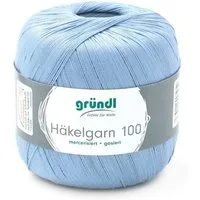 Gründl Häkelgarn 100, Baumwolle dünn zum Häkeln Handarbeiten DIY, 100g Häkelwolle, 566,00 m (Baumwollgarn, Filethäkelgarn), 60° waschbar