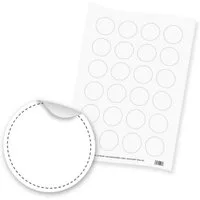 itenga Aufkleber 24x Sticker Neutral Weiß (Motiv 94) 4cm beschreibbar