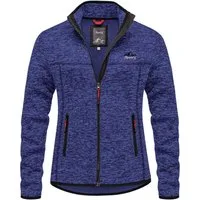 REPUBLIX Fleecejacke EBONY Damen Strickfleece Sweatjacke Zipper Fleecepullover Sweater