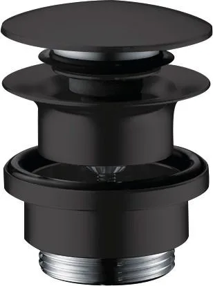 Hansgrohe Ablaufventil push-open DN32 mattschwarz mit Überlaufloch, 50100670 50100670