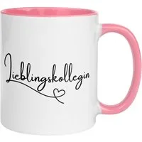 Momentals Tasse Kollegin – Lieblingskollegin mit Herz – Geschenk Beste Arbeitskollegin, Gratis Versand · Links-&Rechtshänder · Spülmaschinenfest