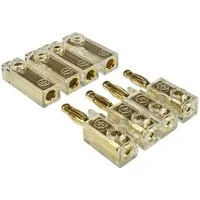 tomzz Audio 4-fach Kabel-Steckverbinder Bananenstecker Bananenkupplung Soundboard KFZ-Adapter